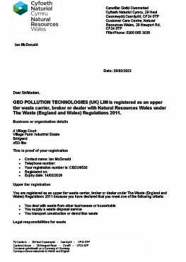 GPT waste carriers license