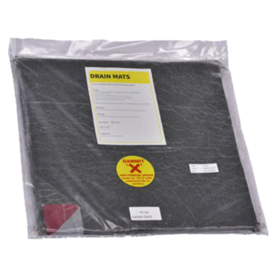 clay drain mat in its packaging