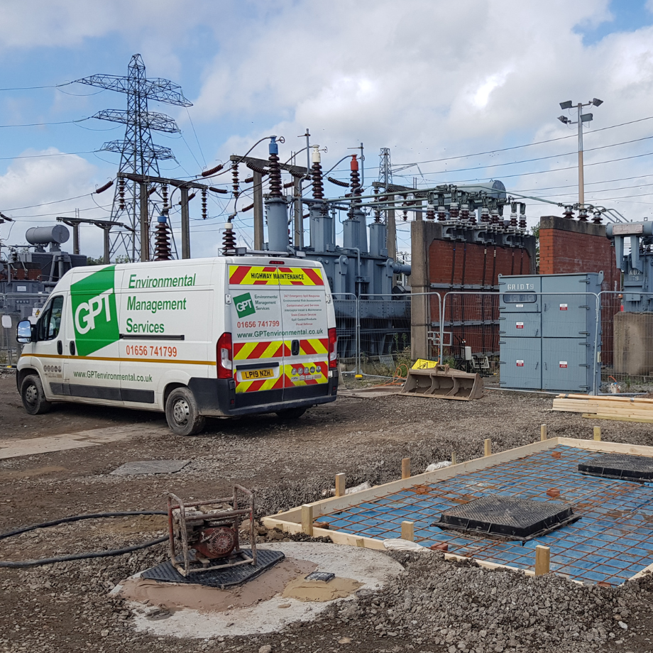 gpt van on a substation with interceptor install in foreground