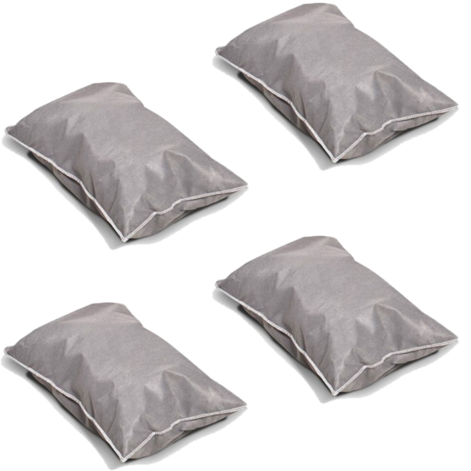 four grey maintenance cushions