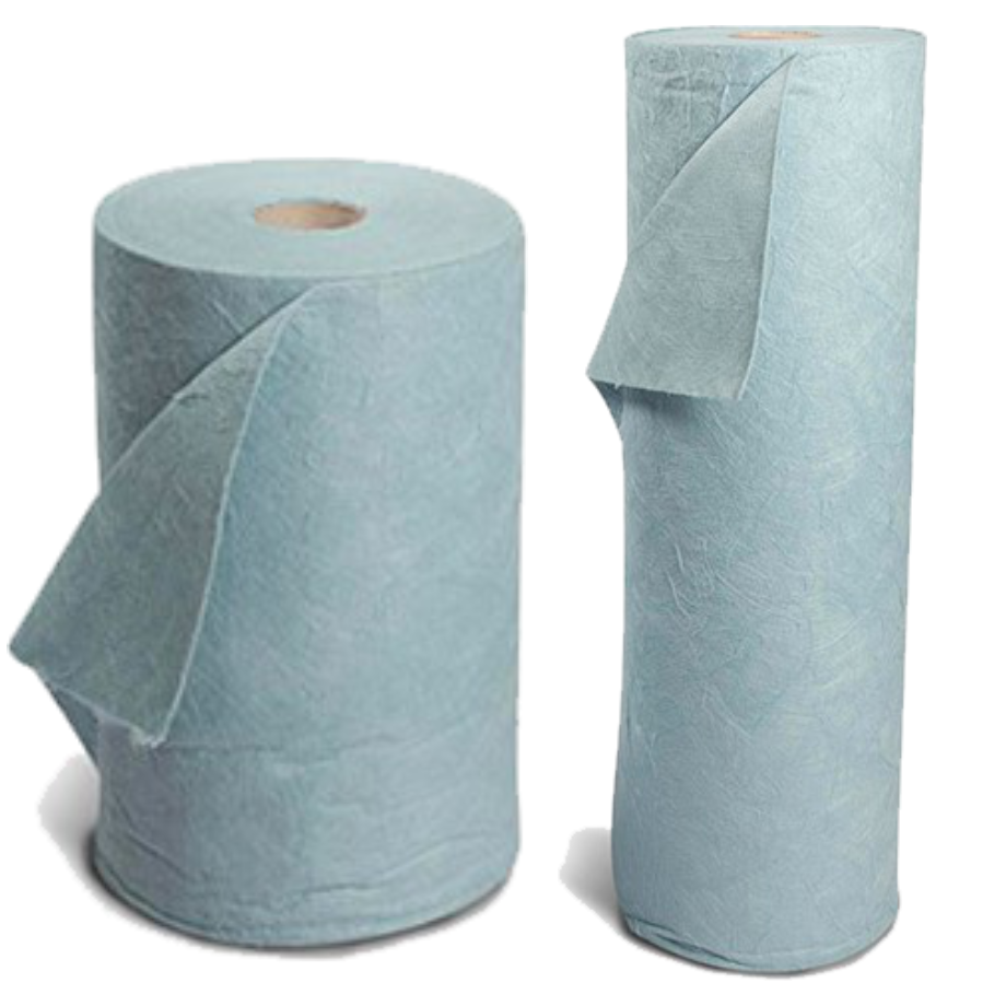 a small and a large oil absorbent roll